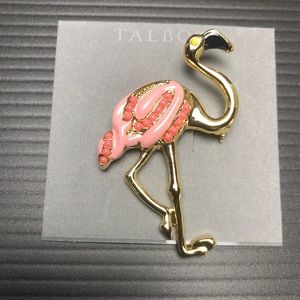 Talbots flamingo brooch